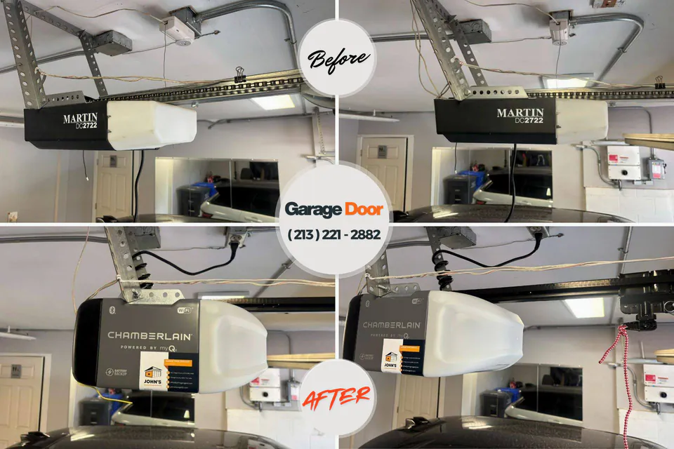 Before and after: garage door repair Masaryktown, FL